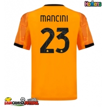 Camisa de Futebol AS Roma Gianluca Mancini #23 Equipamento Secundário 2025-26 Manga Curta